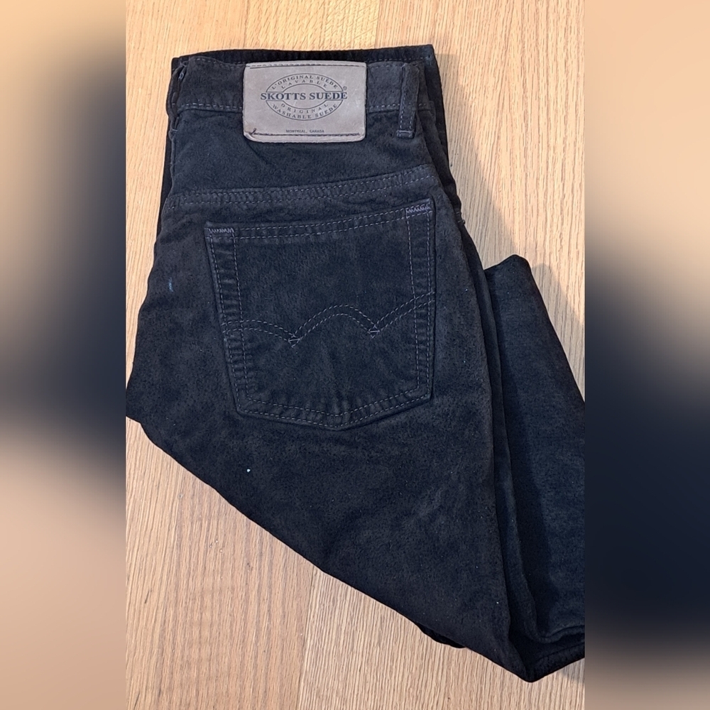 Skotts Pants Suede Leather Men's Size 28 Washable Genuine Lined Canada Made